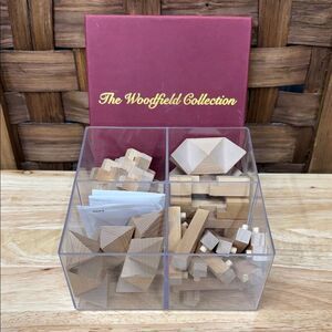 The Woodfield Collection Wooden Puzzle Set - Natural Wood